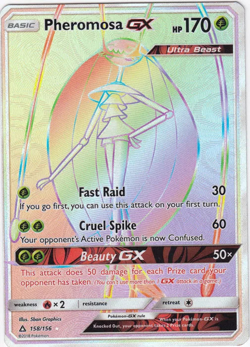 Pheromosa GX Full Art secret rare holo 158/156