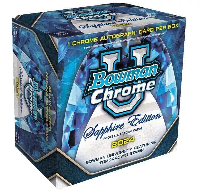 2024 Bowman Chrome University Football Sapphire Edition Box