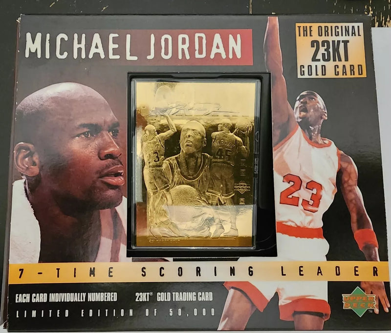 Michael Jordan 23KT Gold Card UD Limited Edition Collectible