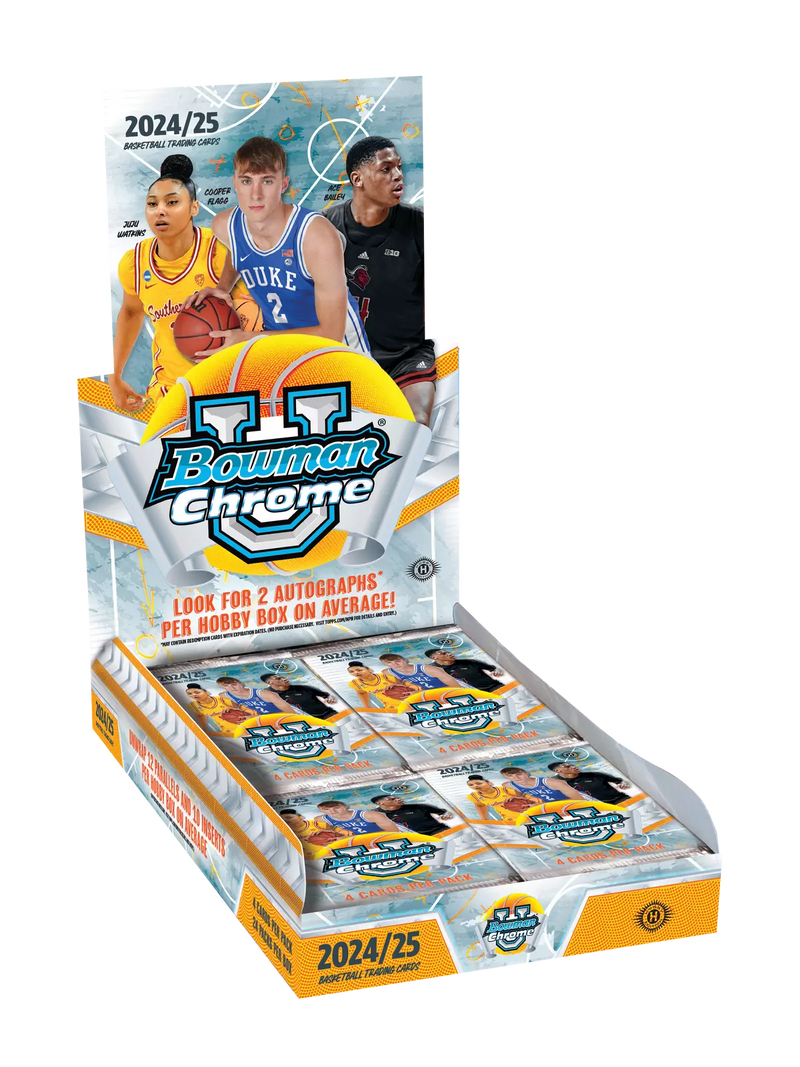 2024-25 Bowman Chrome University Basketball Hobby 12 Box Case