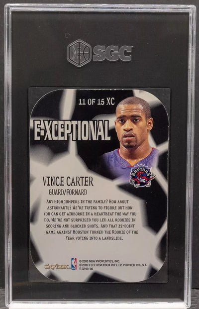 Vince Carter 1999-00 Skybx E-X E-Xceptional RED sgc 8.5