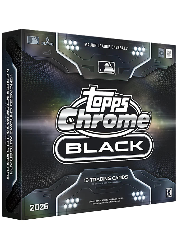 2026 Topps Chrome Black Baseball Hobby 12 Box Case