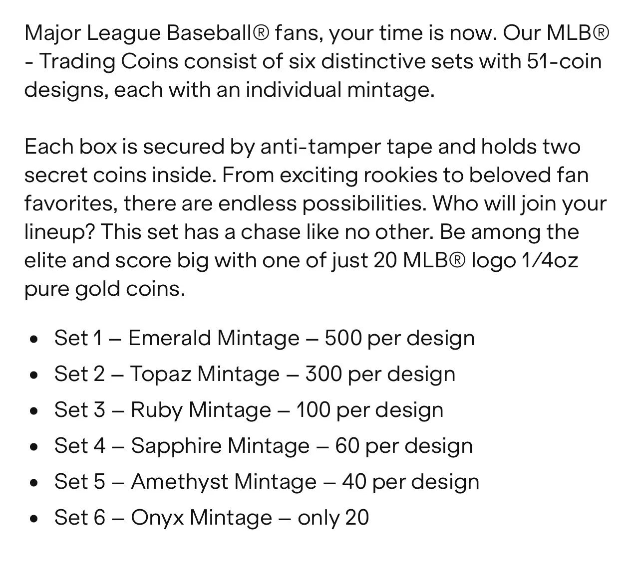 MLBPA Trading Coins 2024 - New Zealand Mint