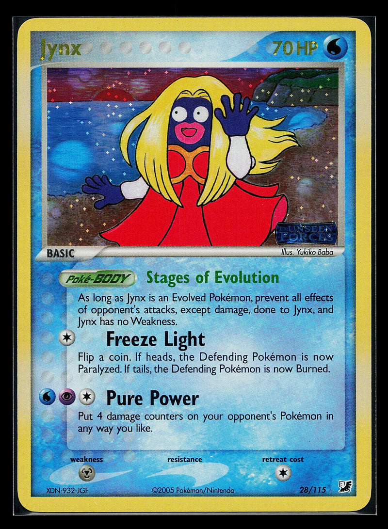 Jynx EX Unseen Forces 28/115 Reverse HOLO 28/115