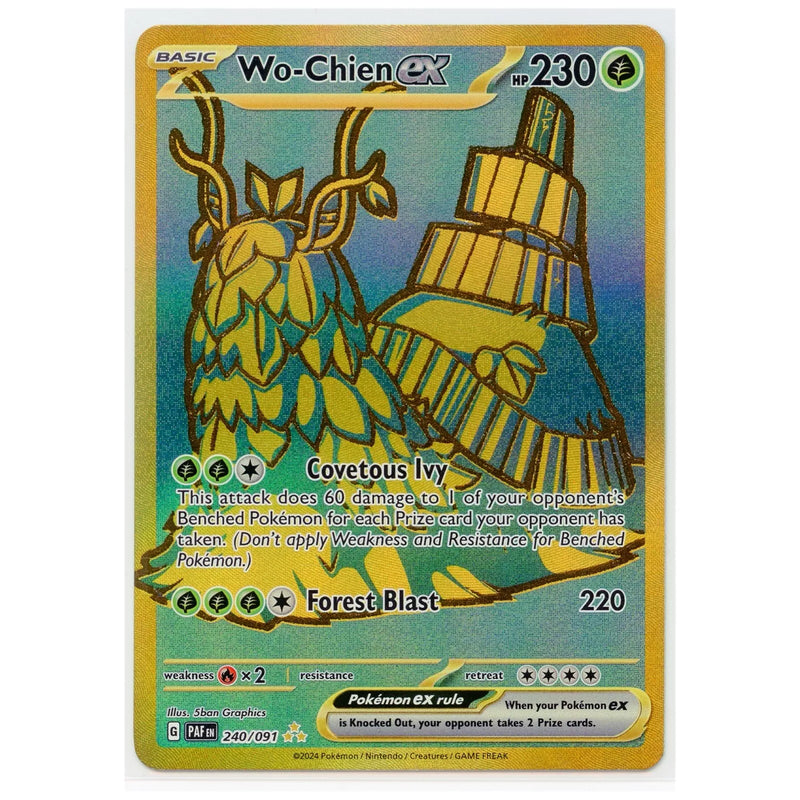 Wo-Chien Pokémon Paldean Fates Gold Secret Rare 