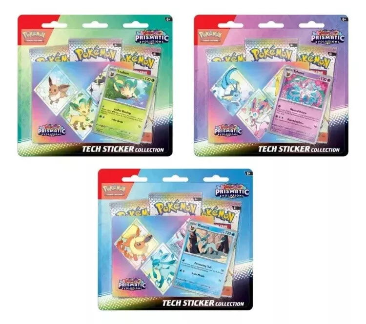 Pokémon Scarlet and Violet Prismatic Evolutions Tech Sticker Collection