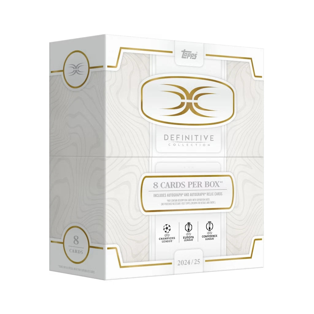 2024-25 Topps Definitive UEFA Club Competitions Soccer Hobby 3 Box Case