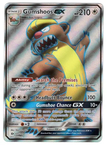 Gumshoos GX 2017 Pokemon rare holo 145/149