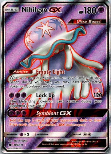 Nihilego GX 2017 Pokemon rare holo 103/111