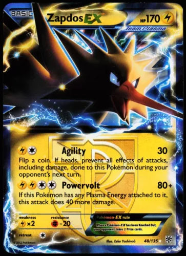 Zapdos EX 2012 Pokemon rare holo 48/135