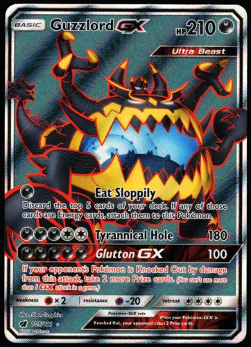 Guzzlord GX 2017 Pokemon rare holo 105/111