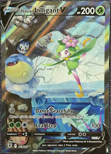 Hisuian Lilligant V 2022 Pokemon rare holo 163/189