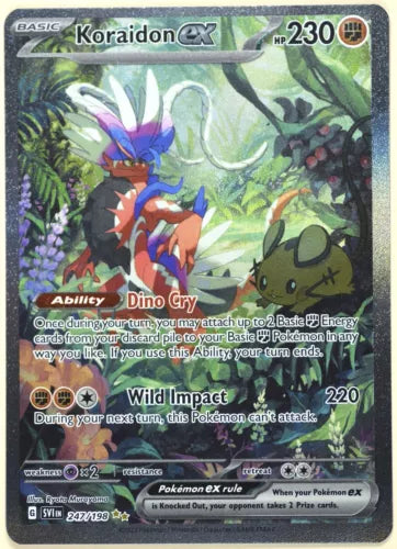 Koraidon EX 2023 Pokemon rare holo 247/198