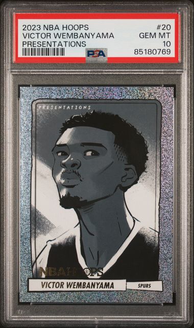 Victor Wembanyama 2023 Panini NBA Hoops Presentations PSA 10