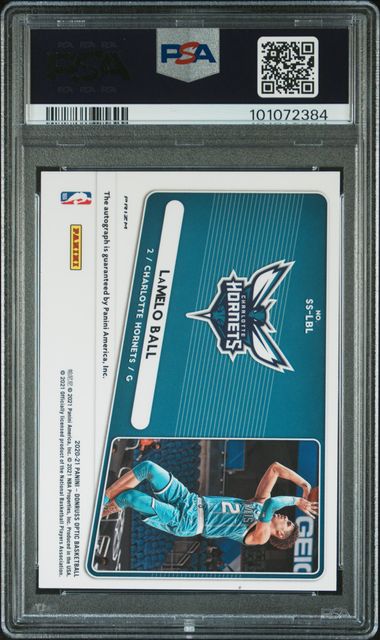 Lamelo Ball 2020 Donruss Optic Rookie Signature Series Holo PSA 10