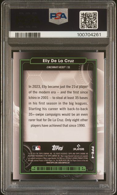 Elly De La Cruz 2024 Topps Chrone Cosmic Planetary Pursuit Earth PSA 10