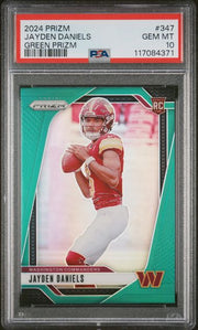 Jayden Daniels 2024 Prizm Green Prizm PSA 10 RC