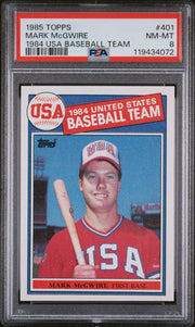 Mark McGwire 1985 Topps 1984 USA Baseball Team #401 PSA 8
