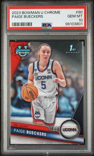 Paige Bueckers 2023 1st Bowman Chrome University PSA 10