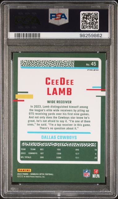 CeeDee Lamb 2023 Donruss Optic Stars PSA 10