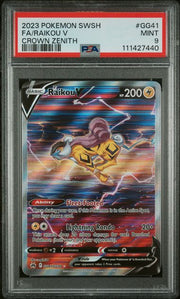 Raikou V Pokemon Crown Zenith Galarian Gallery #GG41/GG70 PSA 9