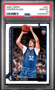 Cooper Flagg 2025 Topps Basketball Rookie Card #201 PSA 10