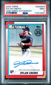 Dylan Crews 2025 Topps 1990 Topps Autograph PSA 9 RC