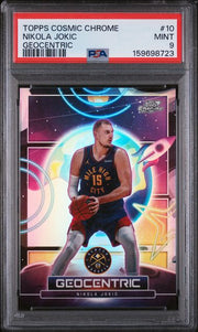 Nikola Jokic 2025-26 Topps Chrome Cosmic Geocentric SSP PSA 9