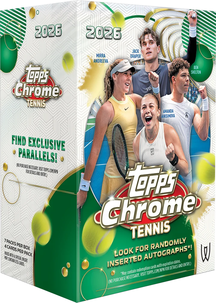 2026 Topps Chrome Tennis 40-Blaster Box Case