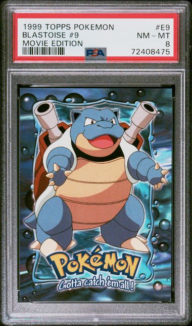 Blastoise #9 1999 Topps Pokemon Movie Edition #E9 PSA 8