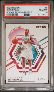 Chris Paul 2023 Panini Recon Rookie Review - Effect #'d 09/25 PSA 10