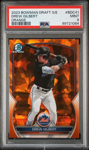 Drew Gilbert 2023 Bowman Draft Sapphire Orange #'d 06/25 PSA 9