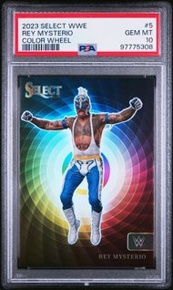 Rey Mysterio 2023 Panini Select Color Wheel prizm PSA 10 SSP