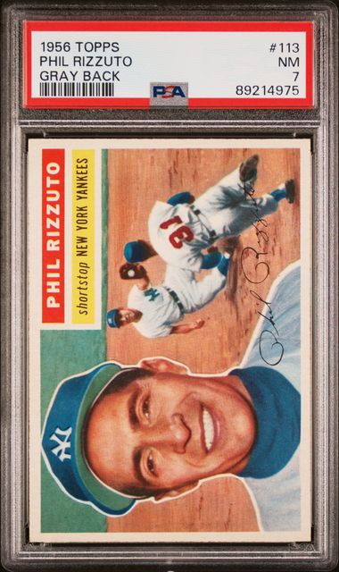 Phil Rizzuto 1956 Topps Gray Back 