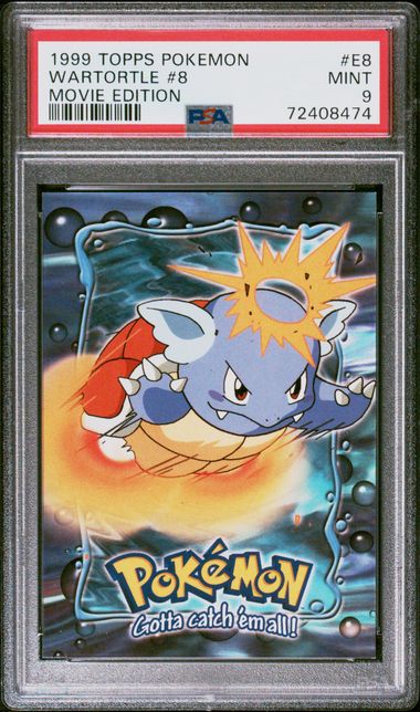 Wartortle #8 1999 Topps Pokemon Movie Edition #E8 PSA 9