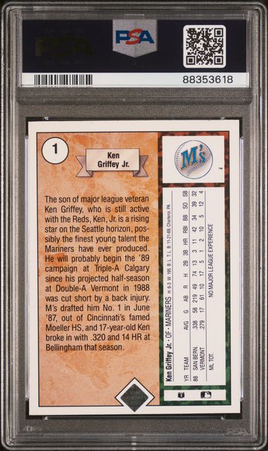 Ken Griffey Jr. 1989 Upper Deck Star Rookie PSA 6