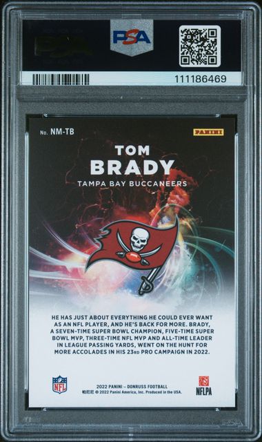 Tom Brady 2022 Panini Donruss Night Moves PSA 10