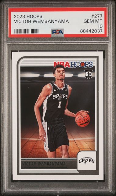 Victor Wembanyama 2023-24 Panini NBA Hoops RC PSA 10