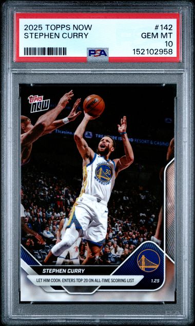 Stephen Curry 2025 Topps NOW #142 PSA 10
