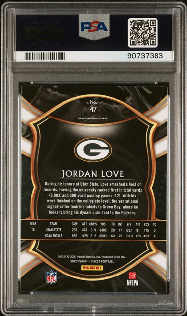 Jordan Love 2020 Select Concourse Level PSA 10 RC