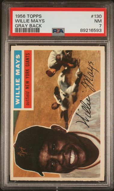 Willie Mays 1956 Topps Gray Back 