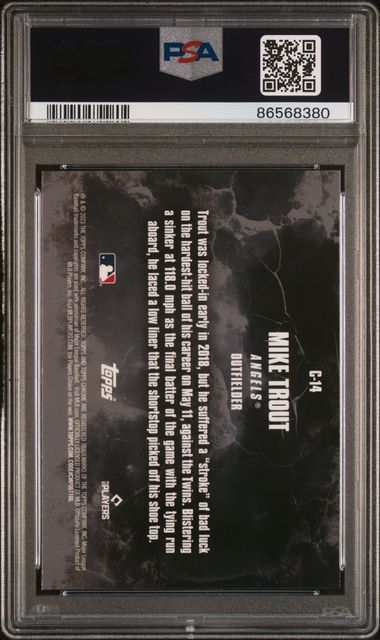 Mike Trout 2023 Topps Chrome Update Crushed PSA 10