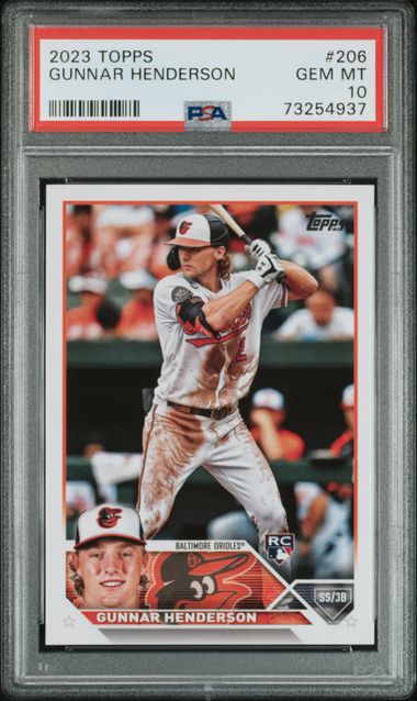 Gunnar Henderson 2023 Topps Rookie PSA 10