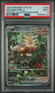 Gouging Fire ex 2024 Pokemon Temporal Forces Special Illustration rare #204/162 PSA 9