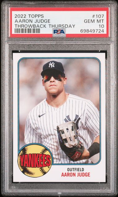 Aaron Judge 2022 Topps Throwback Thursday #107 PSA 10