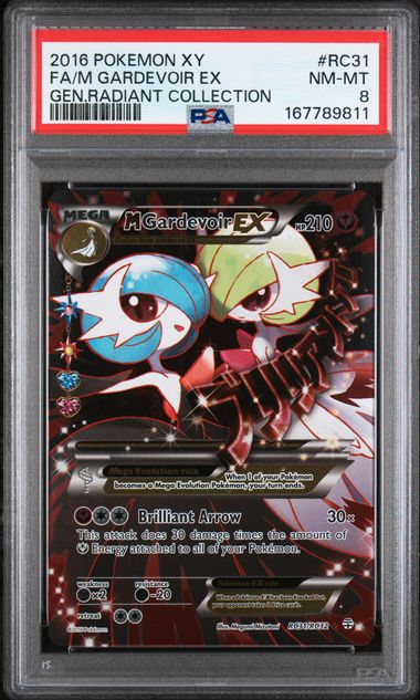 Mega Gardevoir EX Pokemon XY Generations Radiant Collection RC31 PSA 8