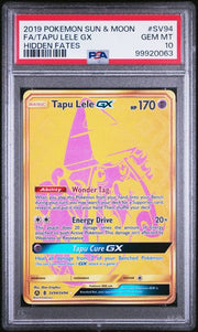 Tapu Lele GX Pokémon Hidden Fates Shiny Holo Rare #SV94/SV94 PSA 10