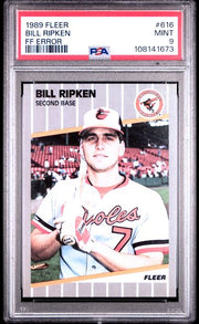 Bill Ripkin 1989 Fleer FF Error #616 PSA 9