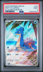 Misty's Lapras Pokemon Destined Rivals Illustration rare #194/182 PSA 9