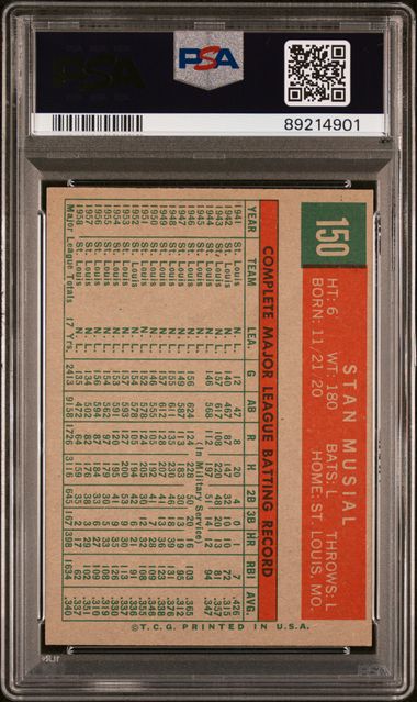 Stan Musial 1959 Topps #150 PSA 6